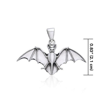 Trust your vibes ~ Sterling Silver Bat Pendant Jewelry TPD977 - Jewelry